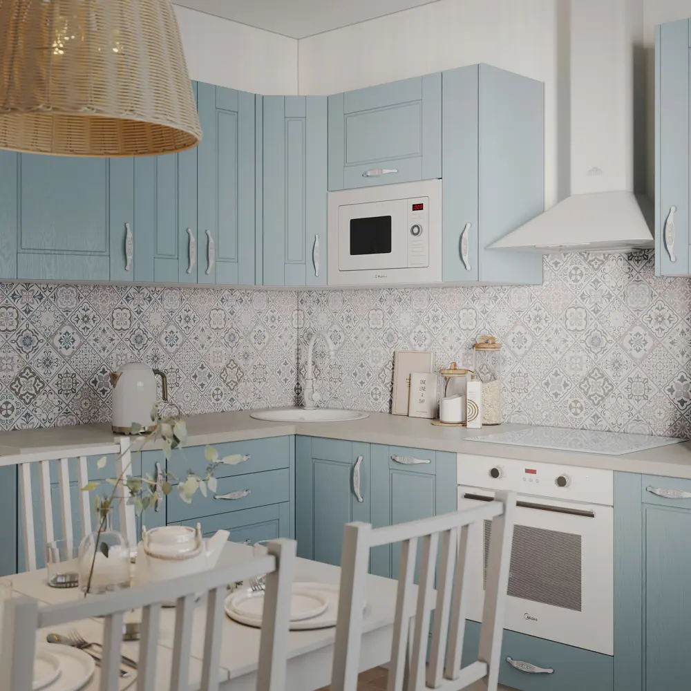 Фасад кухонного шкафа Томари 59.7x137.3см KONSENSA МДФ цвет голубой 89423402 STLM-2009364 - Вид №12
