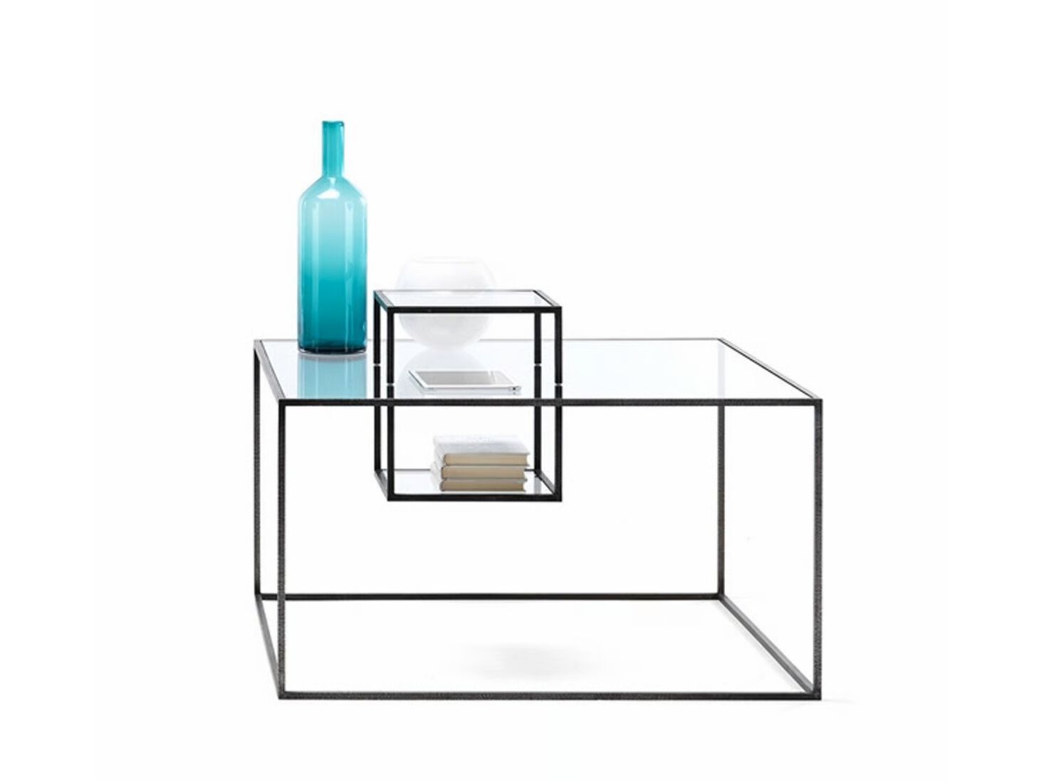 Квадратный Хрустальный журнальный столик Mogg иллюзии ARCH-00007226 - Вид №1