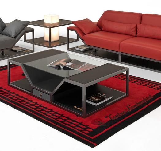 Tonino Lamborghini Casa Низкий стол из карбоновой кожи Long beach modern sun-id-1361341 - Вид №1