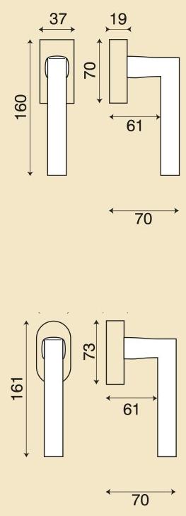GIARA Оконная ручка из бронзы на розетке Bronze sun-id-1468113 - Вид №4