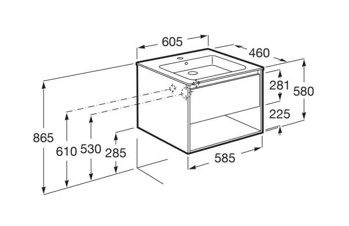 Деревянный подвесной умывальник со встроенным умывальником Roca Tenor ARCH-00050376 - Вид №7