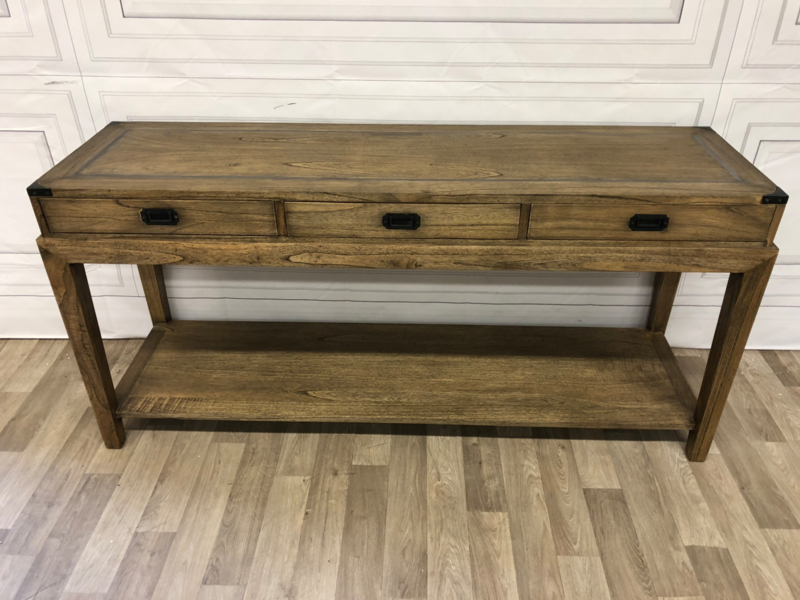 Консоль деревянная вяз с ящиками и полкой Military от Eichholtz EICHHOLTZ EICHHOLTZ, ПОД СТАРИНУ 061028 Коричневый  - Вид №6