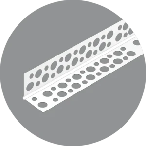 Профиль угловой ПВХ перфорированный 21x21x2500 мм