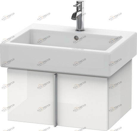 VE610402222 Vero Тумбочка подвесная Белый глянцевый декор Duravit