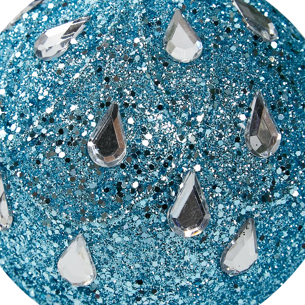 87036330 Елочное украшение Шар с бисером Christmas ø7.8 см цвет синий STLM-1371578 Santreyd  - Вид №2