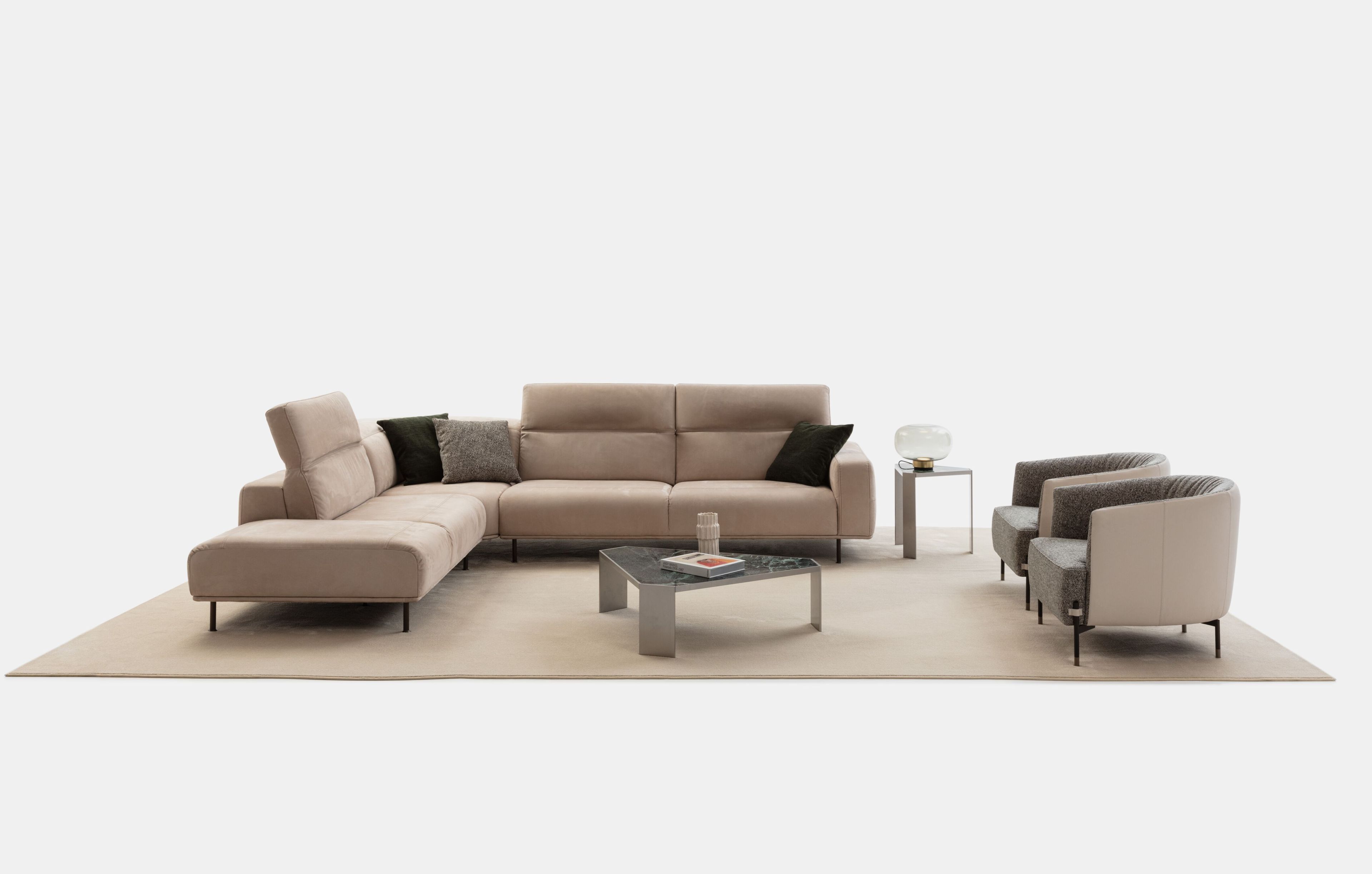 Кожаный диван с подголовником NICOLINE WING ARCH-00069668 - Вид №1