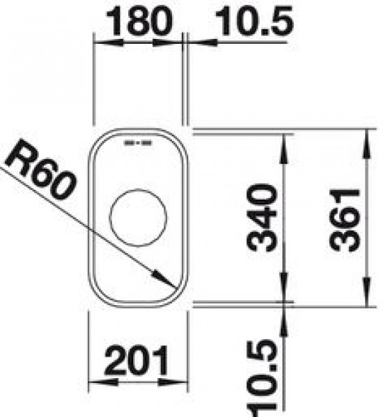 518197 Кухонная мойка Blanco Supra 180-U без коландера  Blanco Supra - Вид №5