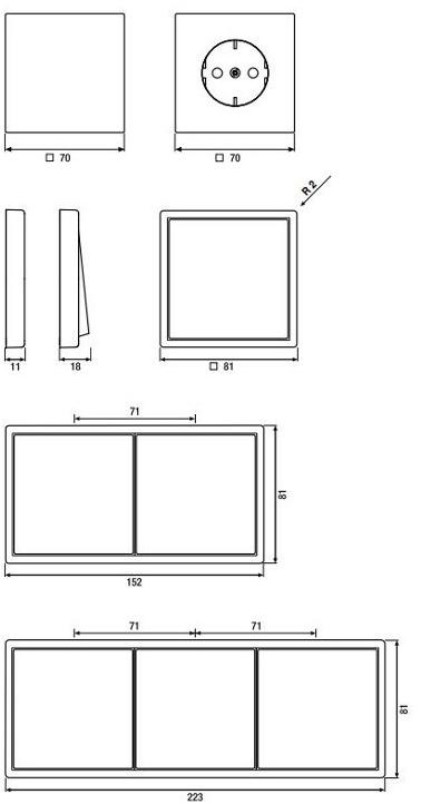 JUNG Переключатель из нержавеющей стали Ls 990 sun-id-1388788 - Вид №1