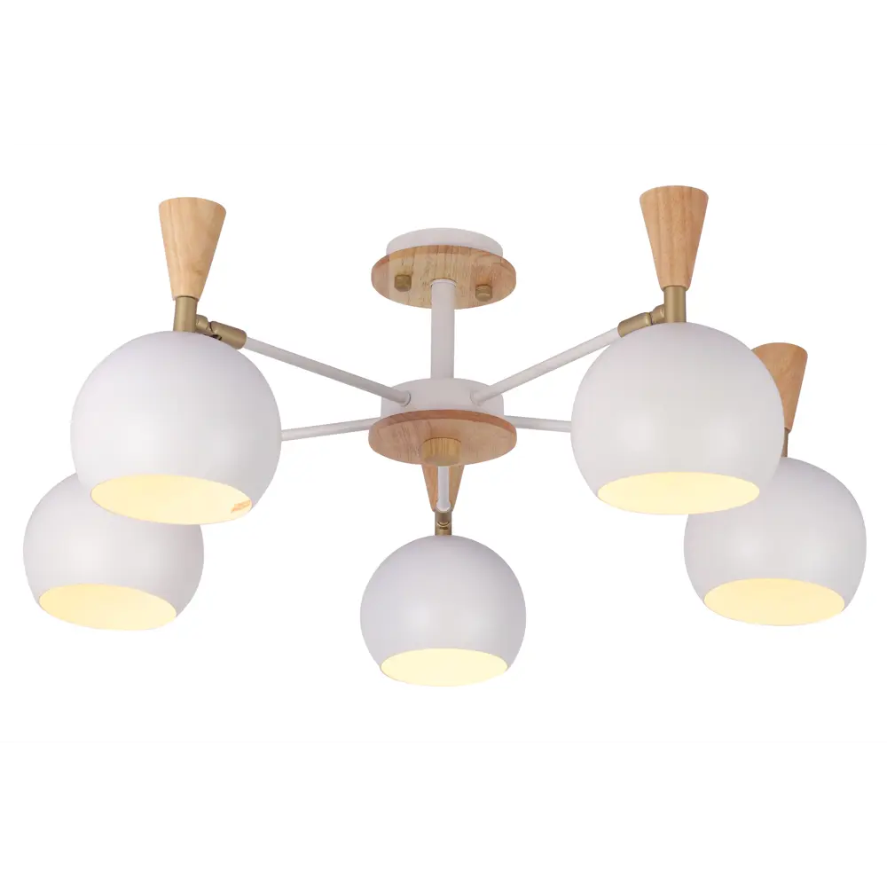 Люстра L1161-5 Morila white 5xЕ27x40 Вт цвет белый LAMPLANDIA STLM-2153504 - Вид №2