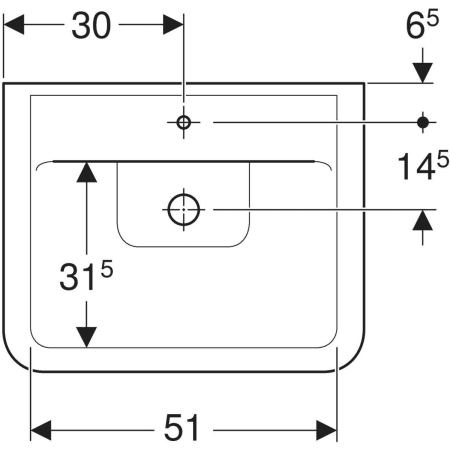 225155000 Накладная раковина Geberit Renova Plan Geberit  - Вид №11