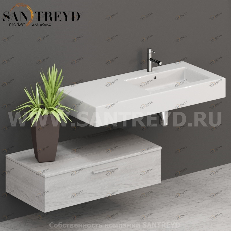 T10052NO Столешницы для использования в сочетании с тумбами и открытыми тумбами 100 см цвет Орегон ARREDO WOOD Италия Ceramica Globo