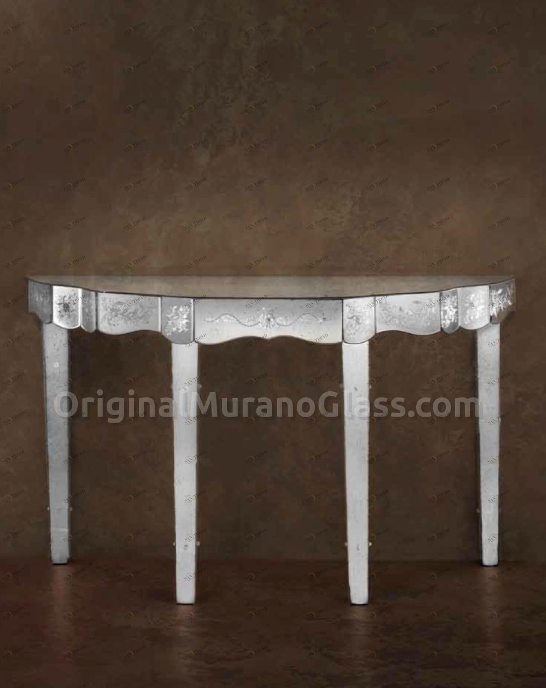 731 ORIGINALMURANOGLASS Венецианский зеркальный столик Obelerio - муранское стекло OMG  см 