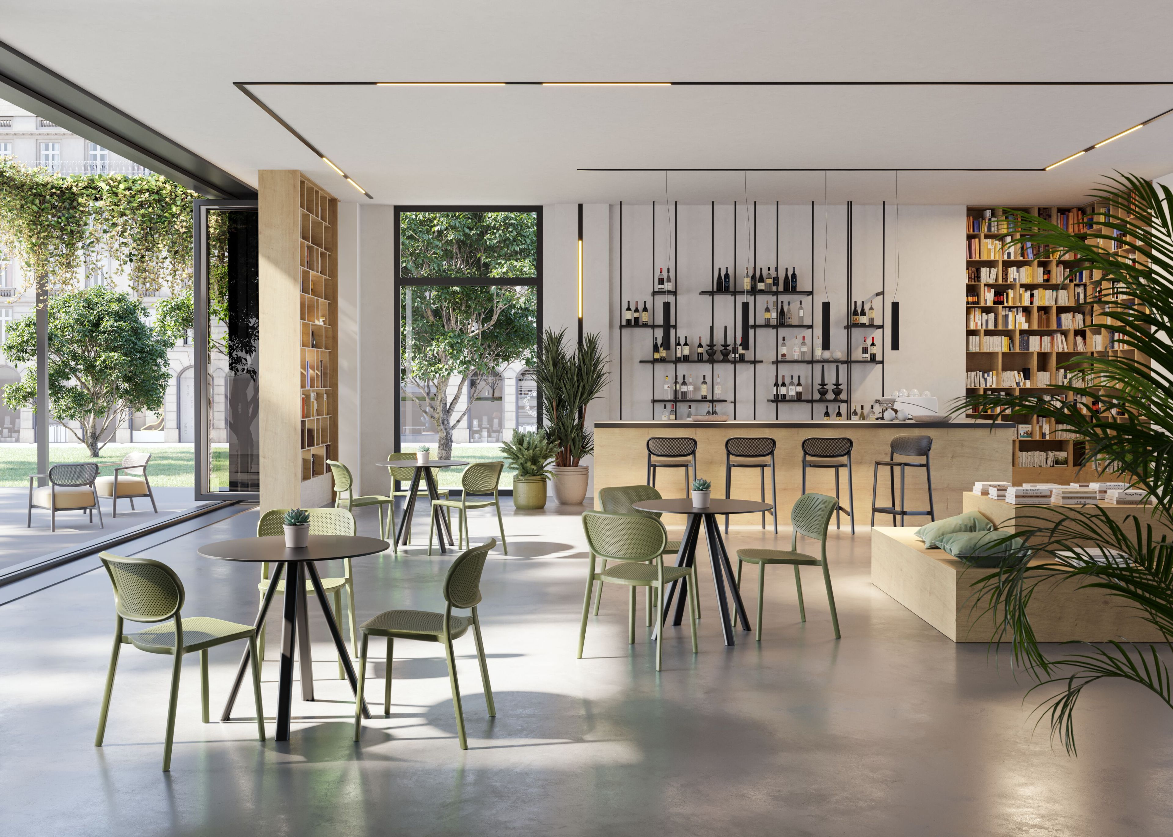 Стул из инженерного пластика с подставкой для ног GABER Nuta ARCH-00005997 - Вид №3