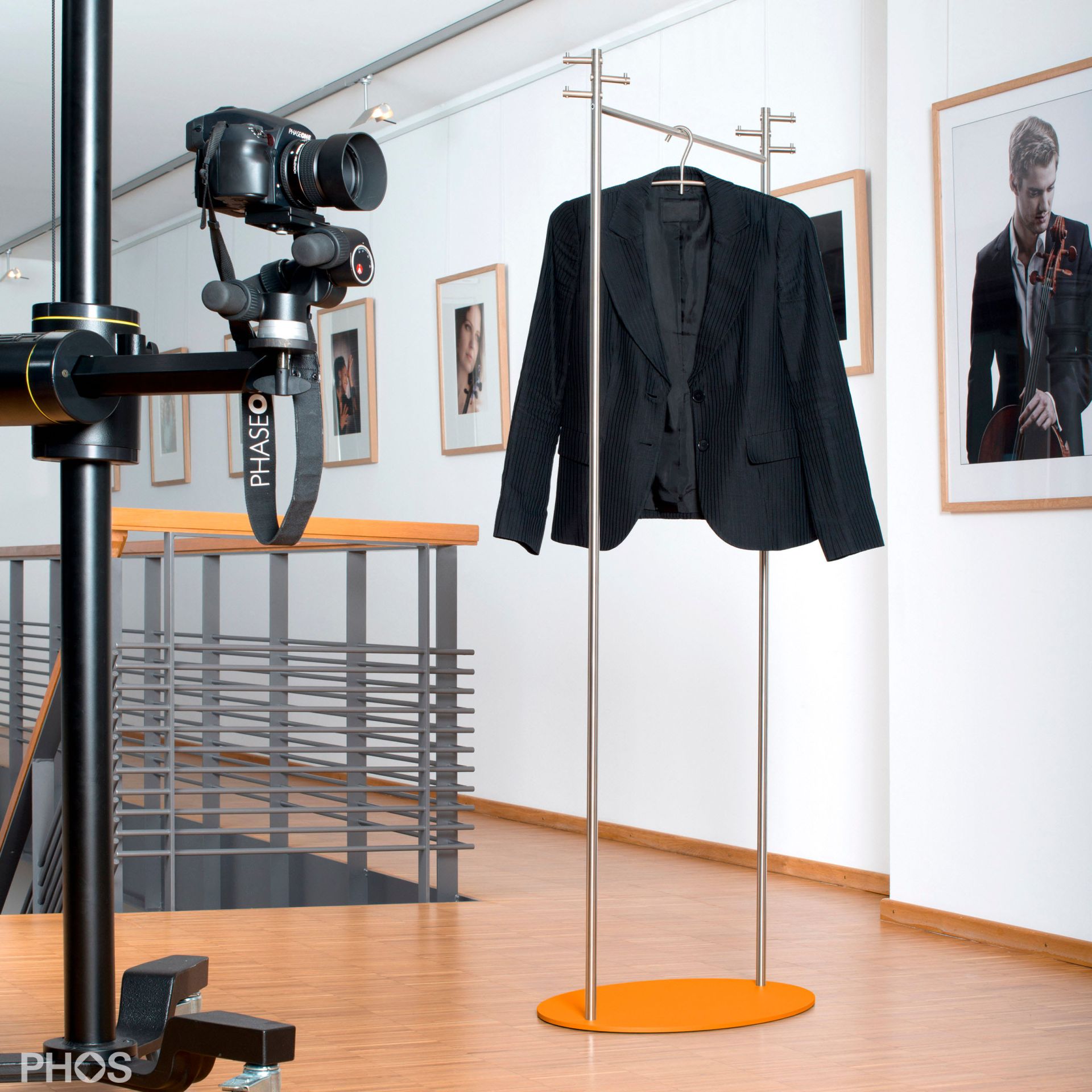 GST1-BPO Вешалка для одежды Twin с овальным основанием, цвет основания: оранжевый PHOS  - Вид №2