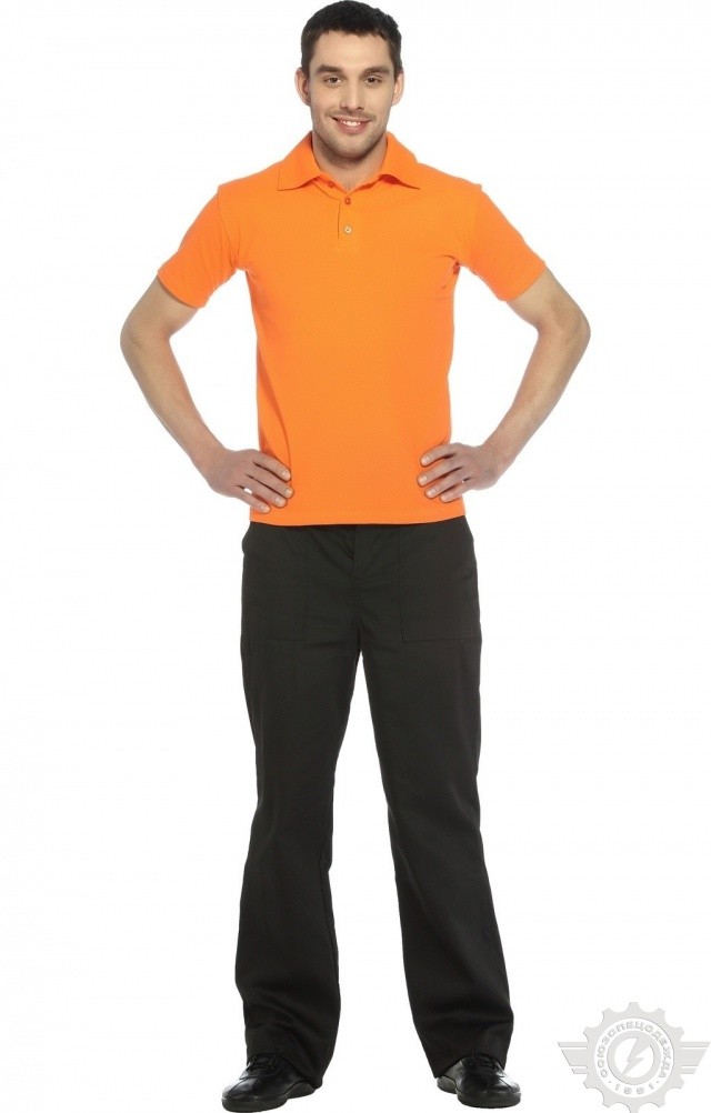 66388 Тенниска-поло оранжевая  Одежда для салонов красоты  размер XL (52) Спецодежда  - Вид №9