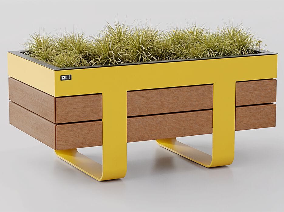 Стальная и деревянная плантатор DIMCAR ARCH-00084031