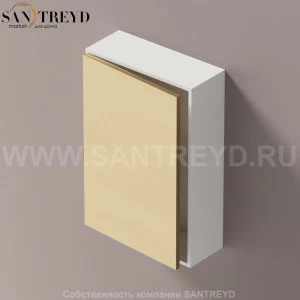 LIFT Модульный шкаф 60 см с левой дверью на доводчиках. Модули могут располагаться горизонтально и вертикально. Отделка: белая краска и бронза. AMOB051NRLZSX