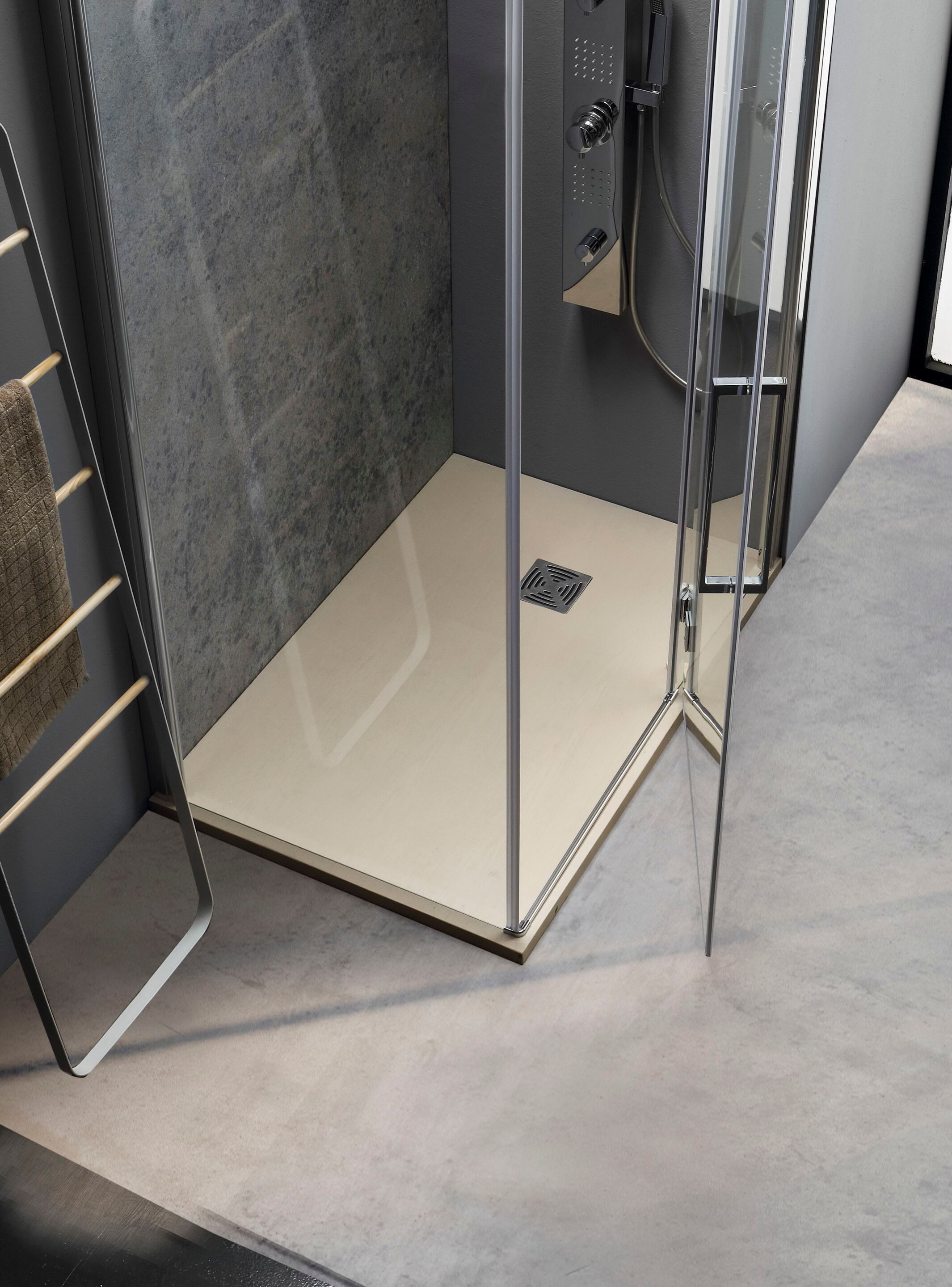 Алюминиевая и стеклянная душевая кабина с распашной дверью TAMANACO TEPB43 ARCH-00039741 - Вид №1