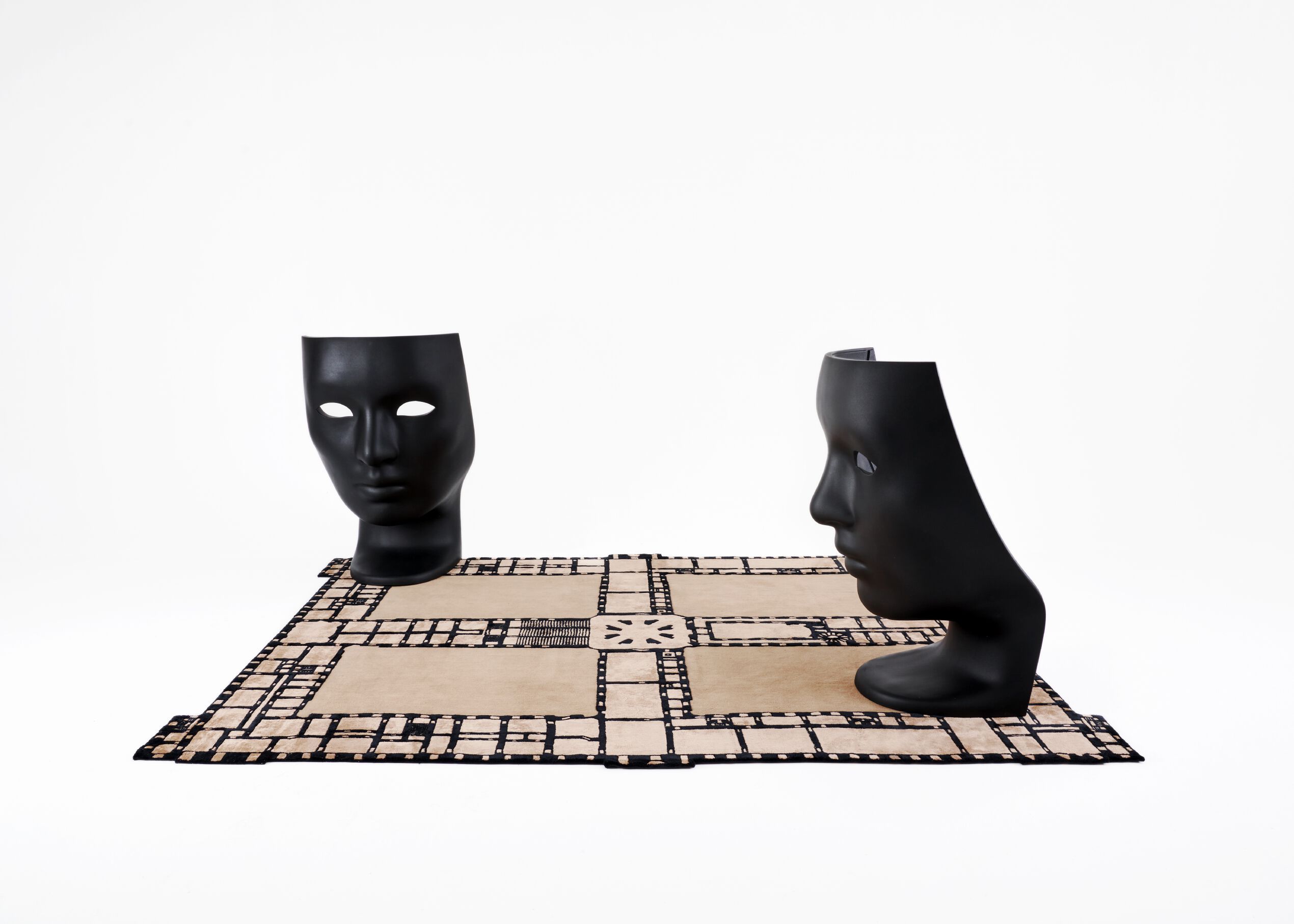 Ковер ручной работы из шерсти и шелка Tapis Rouge памятники ARCH-00137514 - Вид №1