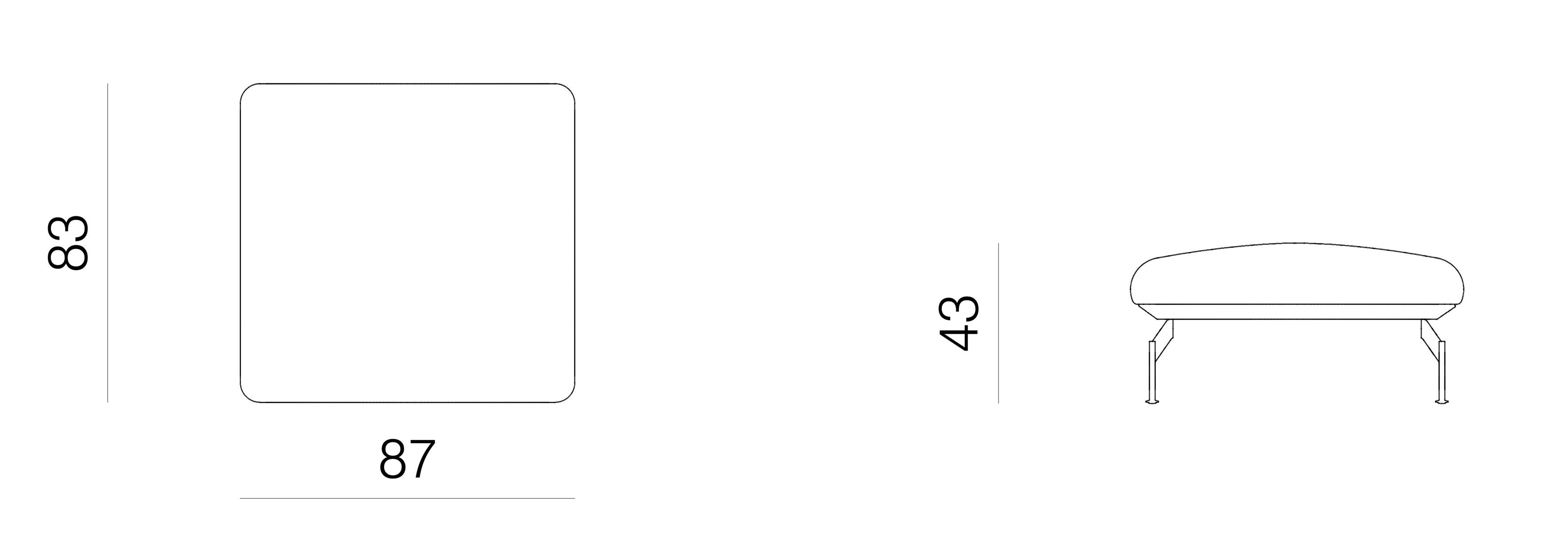 Ткань прямоугольный съемный пуф prostoria Echo ARCH-00111039 - Вид №4