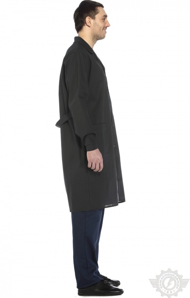 61707 Халат мужской темный  Одежда для обслуживающего персонала  размер 52-54/170-176 Спецодежда  - Вид №4