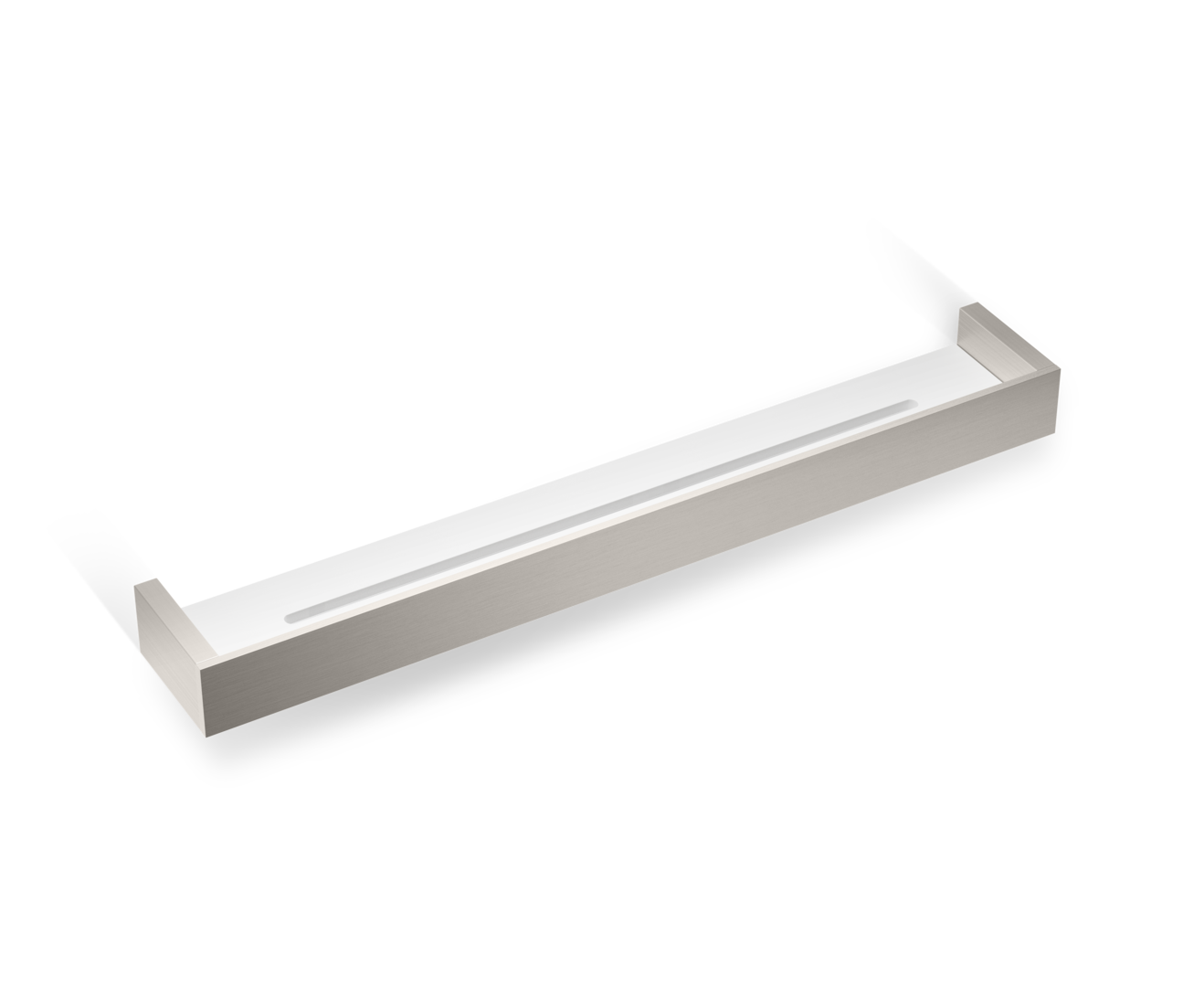 Душевая полка BK DA60 DECOR WALTHER Никель сатинированный / Акриловое стекло белое 593834 Brick