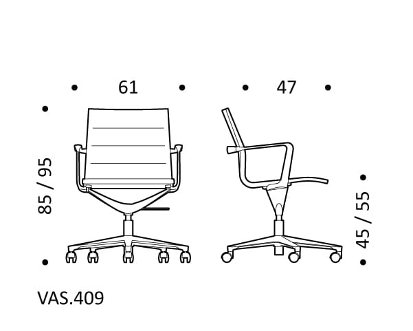 Офисное кресло из ткани с 5 спицами ICF Valea ARCH-00042716 - Вид №6