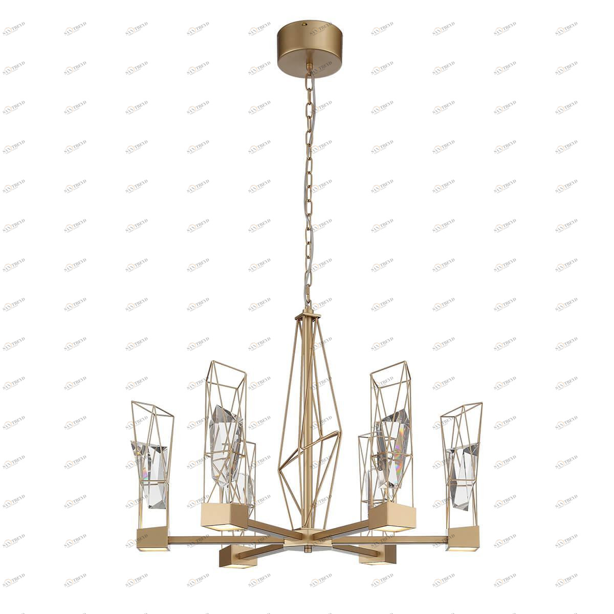 Подвесная хрустальная люстра золото ST Luce Progetto ST LUCE ДИЗАЙНЕРСКИЕ, PROGETTO 00-3834396 Золото 