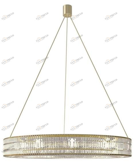 Carpanese Home Подвесной светильник прямого света с кристаллами Contemporary 7585 - 7586