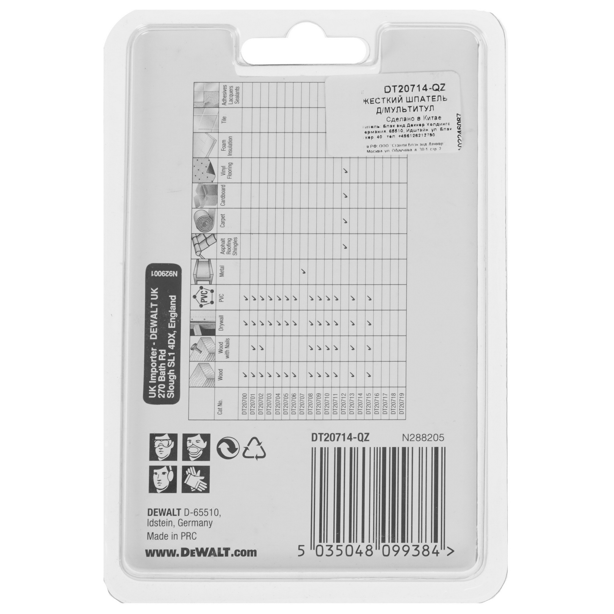 Насадка для реноватора/мфи DeWalt DT20714 5303574 STDN-0140700 - Вид №1