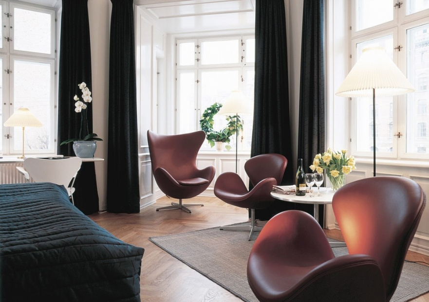 Кресло дизайнерское черная шерсть Arne Jacobsen Style Swan Chair SOHO DESIGN ДИЗАЙНЕРСКИЕ, SWAN 131545 Черный  - Вид №9