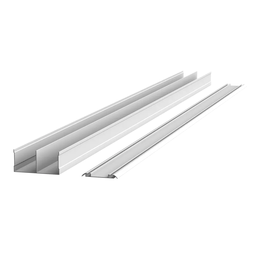 Дверь-купе KONSENSA 244.5x90.4 см с матовым зеркалом профиль белый узкий STLM-2187642 - Вид №7