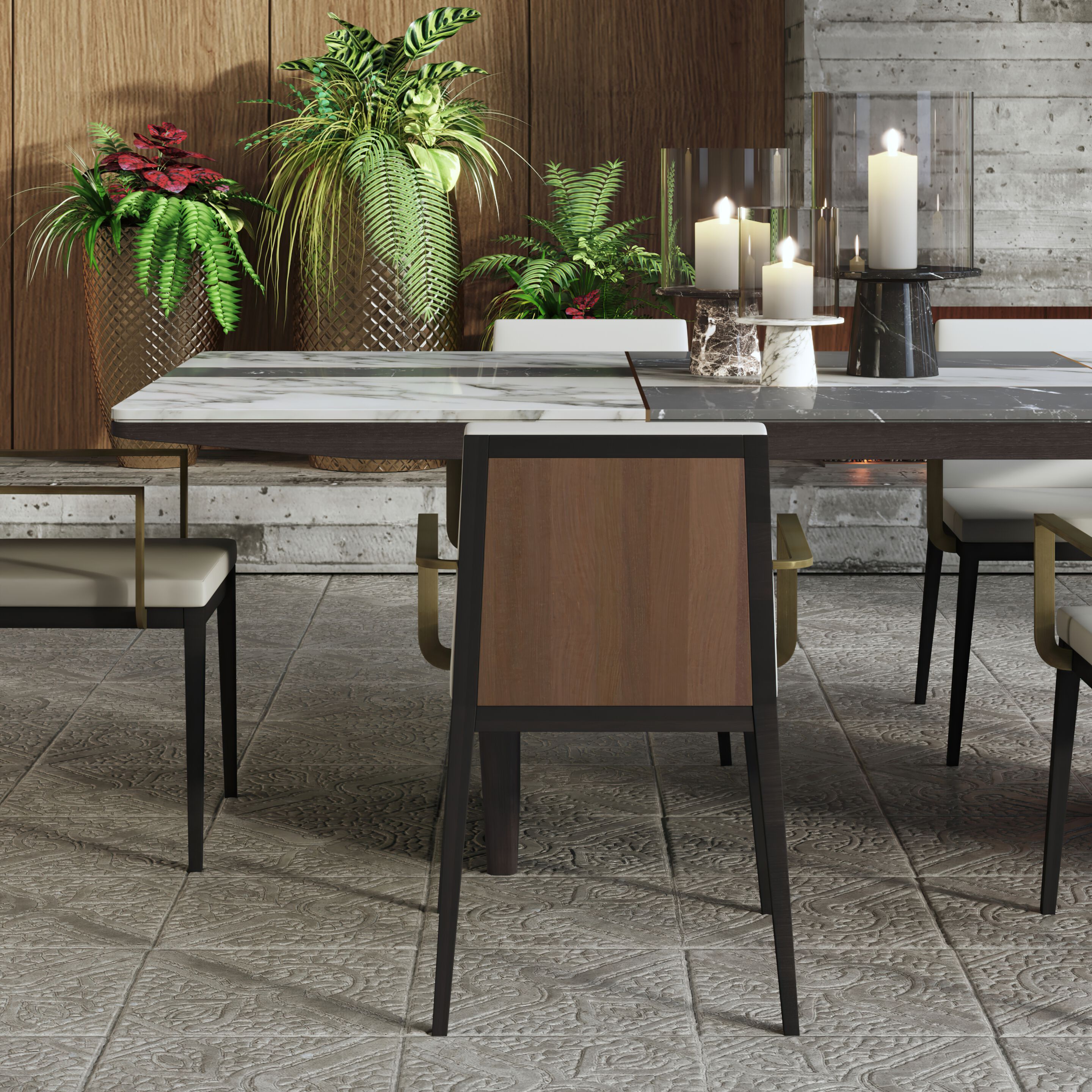 Прямоугольный мраморный стол HUGUES CHEVALIER MÉDICIS ARCH-00015285 - Вид №1