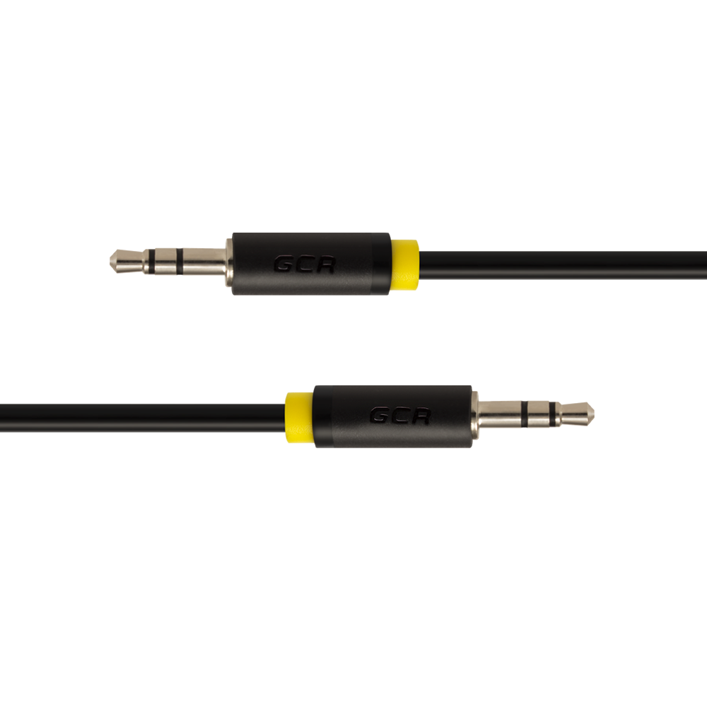 GCR-AVC1114-0.25m кабель аудио 0.25m jack 3,5mm/jack 3,5mm черный, желтая окантовка, ультрагибкий, 28 awg, m/m, premium , экран, стерео Greenconnect Santreyd  - Вид №3