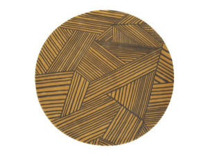 Круглый шерстяной ковер с геометрическим рисунком