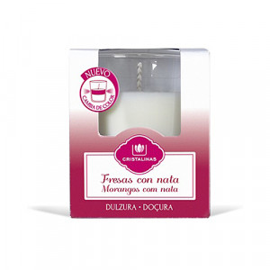 10011339 Арома-свеча двухцветная 265 г С ароматом клубники со сливками Cristalinas