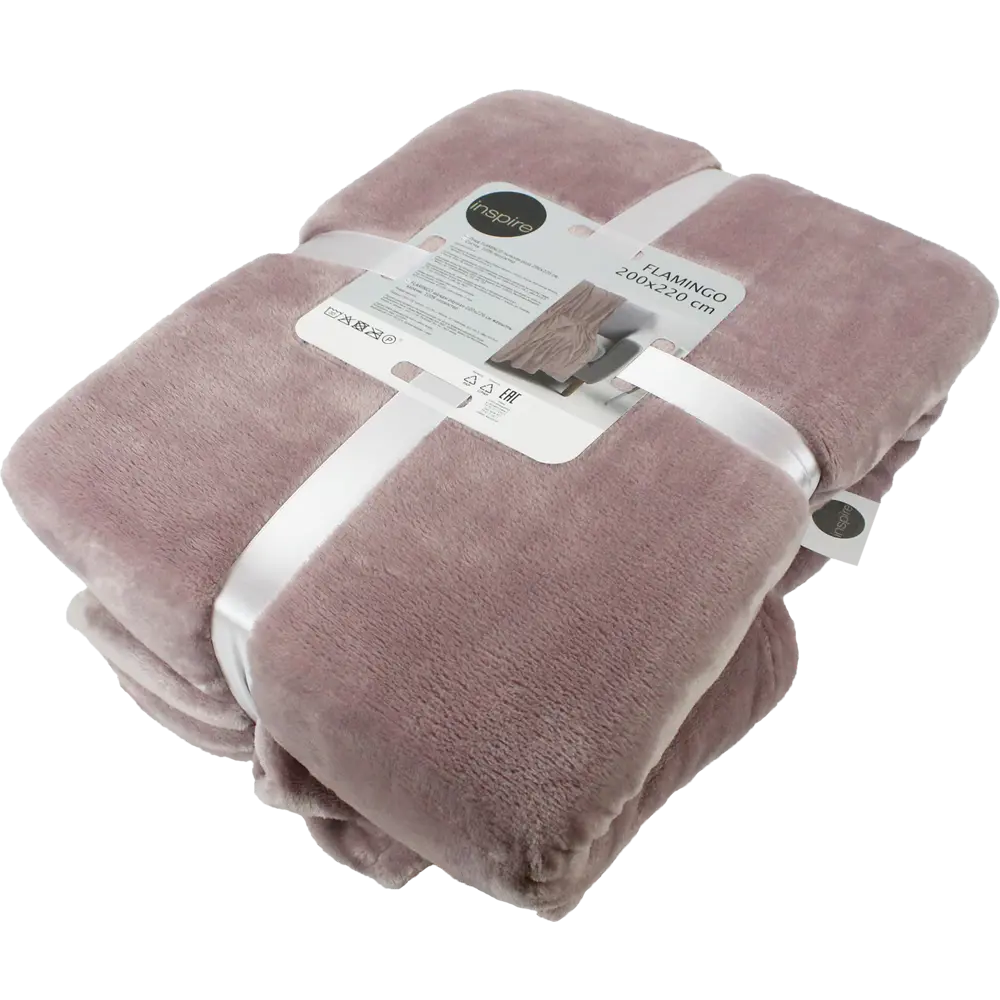 Плед Flamingo 200x220 см микрофибра цвет пыльная роза 82603088 STLM-2171691 INSPIRE