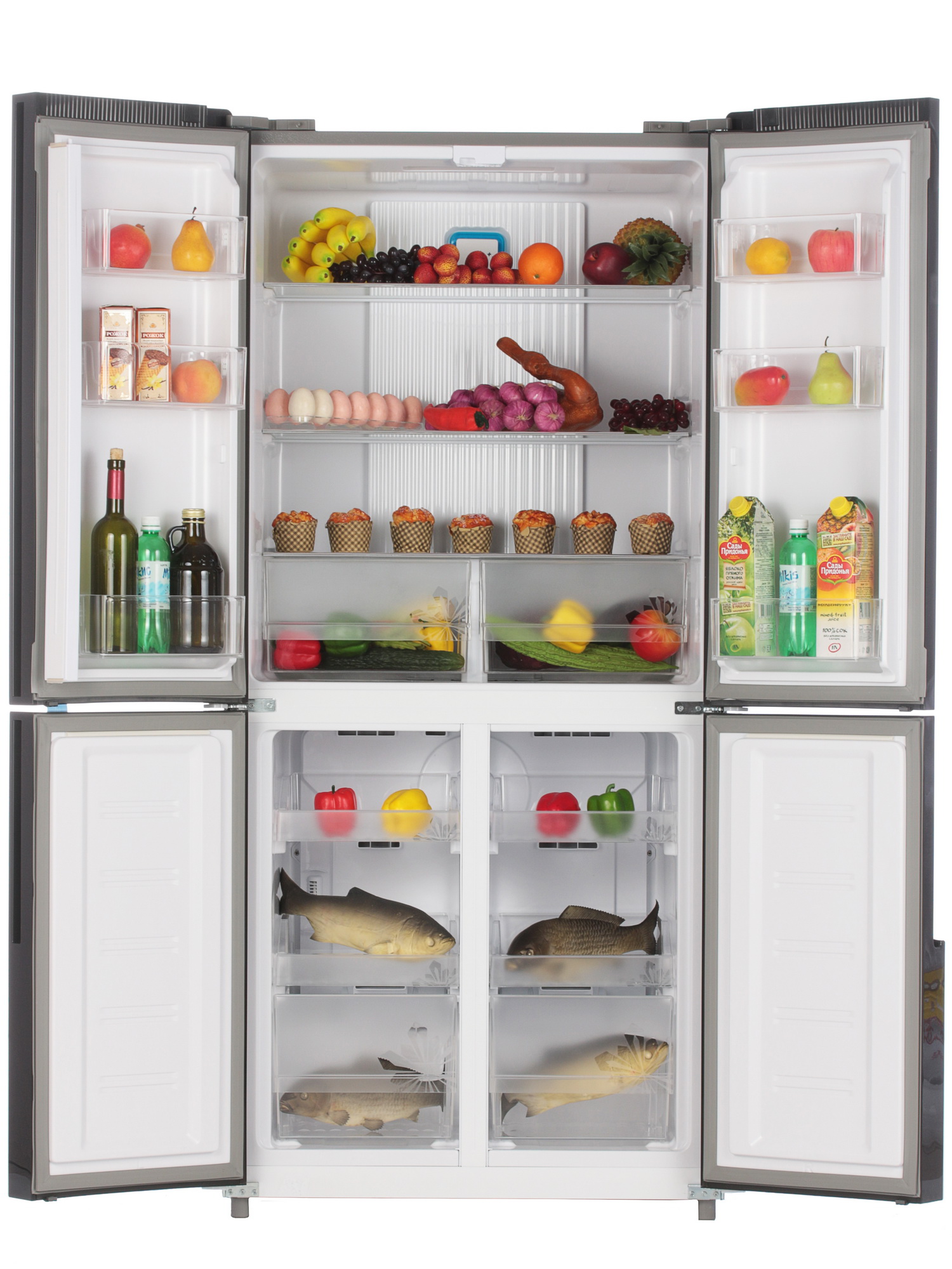 1129215 Холодильник многодверный   GiNZZU NFK-500 белый STDN-0108559 - Вид №1