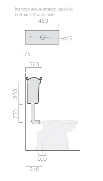 Керамический туалет с внешней кассетой Galassia ETHOS ARCH-00141509 - Вид №1