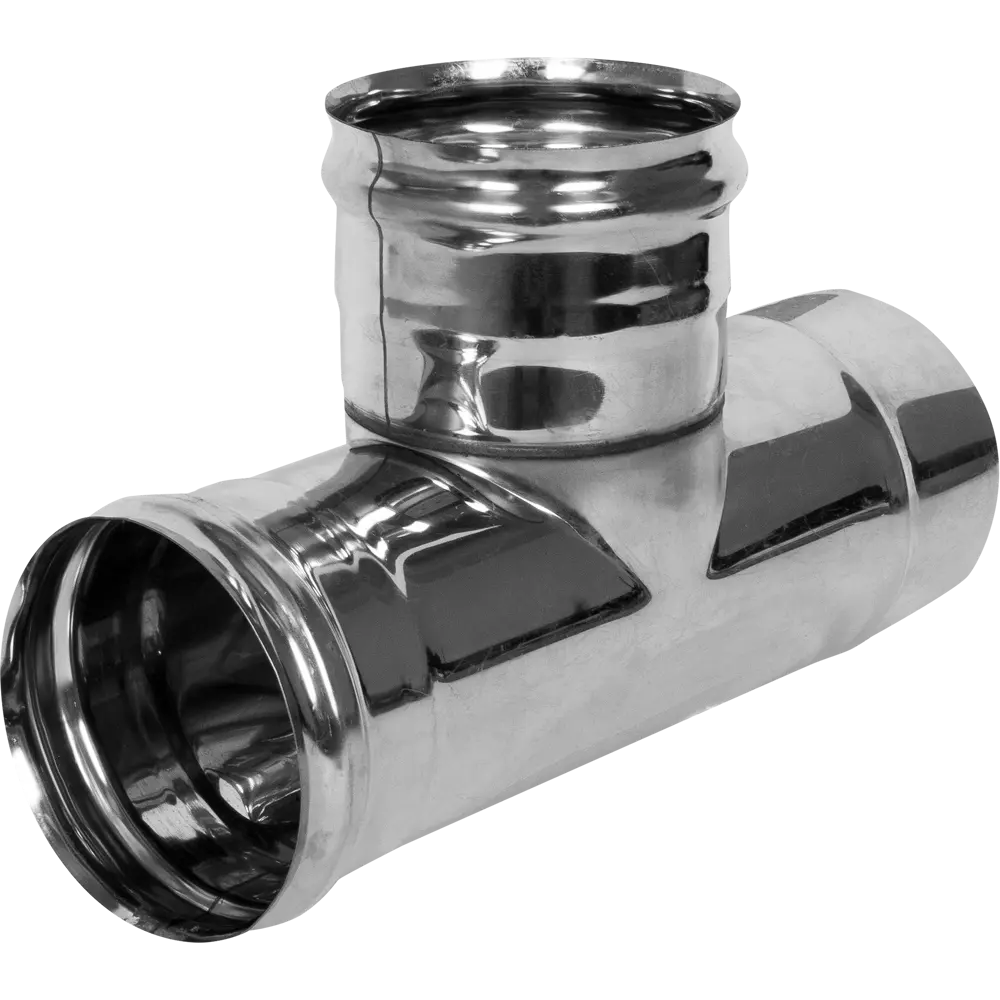 Тройник 90 градусов Ferum 115 мм 0.5 м нержавеющая сталь 17135374 STLM-2133389  - Вид №1