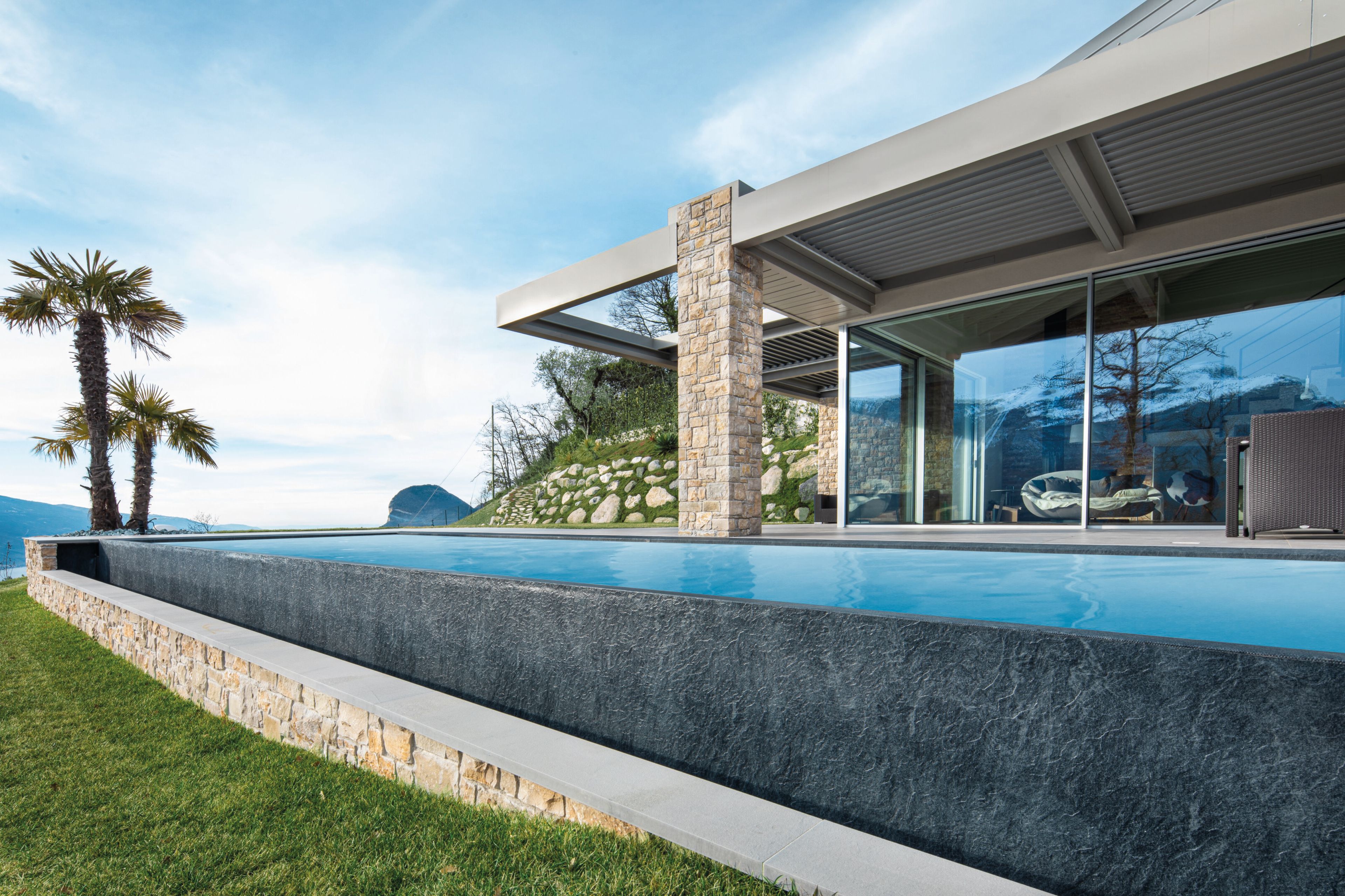 Нестандартная биоклиматическая беседка с поворотными планками YCO WATERPROOF ARCH-00061924 - Вид №1