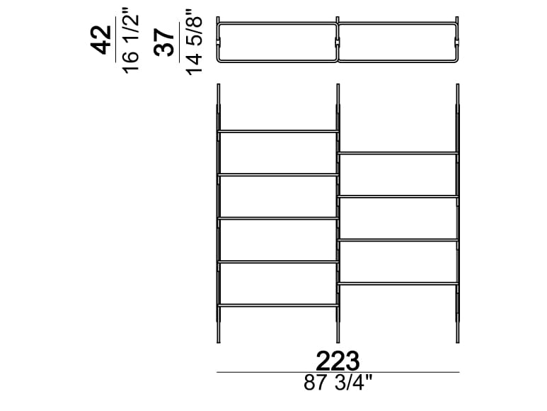 Книжный шкаф из стекла и металла Arketipo ROXANNE ARCH-00090993 - Вид №12