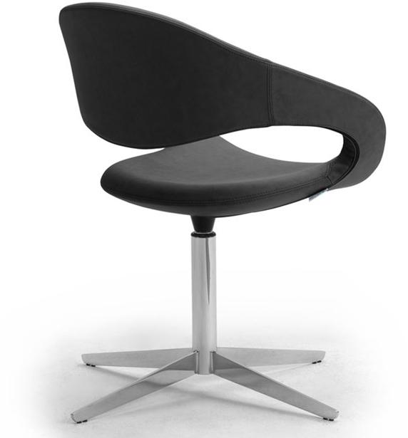 Leyform Поворотное кожаное кресло с 4-мя спицами и подлокотниками Samba sun-id-1469490 - Вид №5