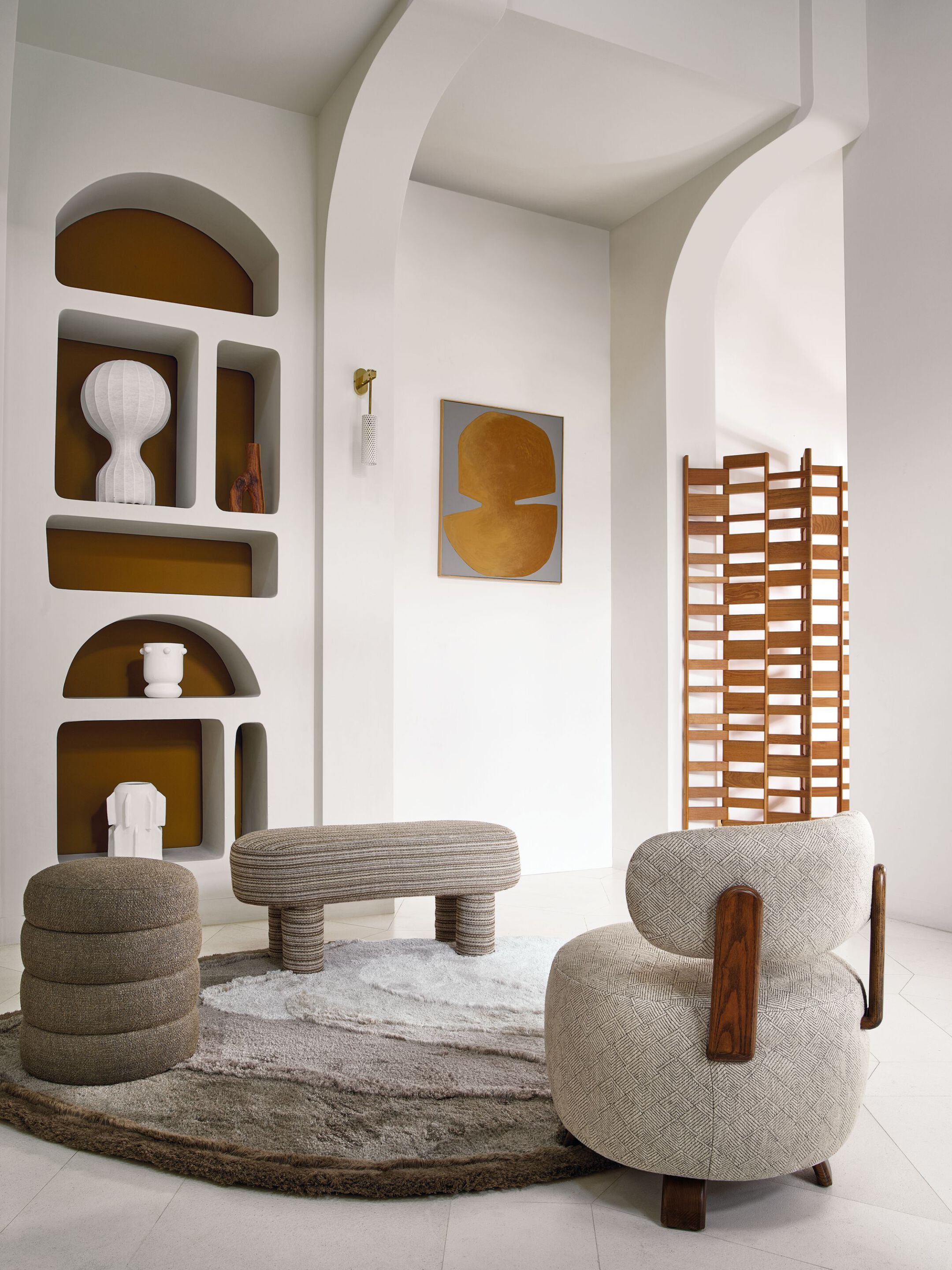 Однотонная Жаккардовая ткань Casamance Desert ARCH-00082026 - Вид №2