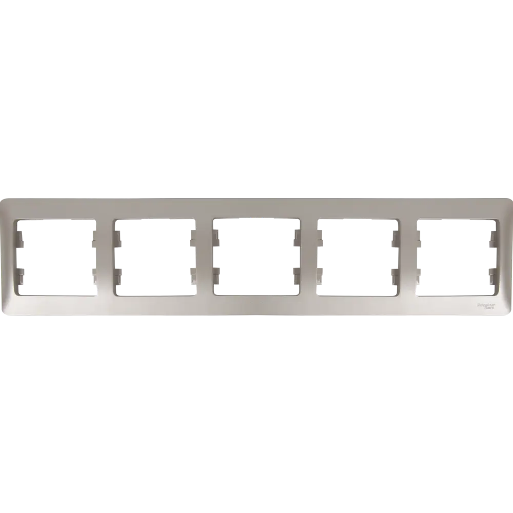 Рамка Schneider Electric Glossa пятиместная платина для розеток и выключателей 84725228 STLM-0054100