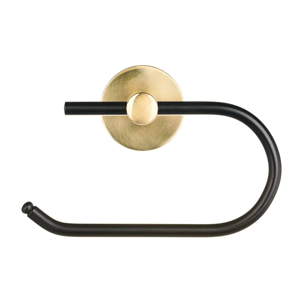 Держатель туалетной бумаги Moroshka Oro Nero цвет чёрный/золотой STLM-2097785 - Вид №1