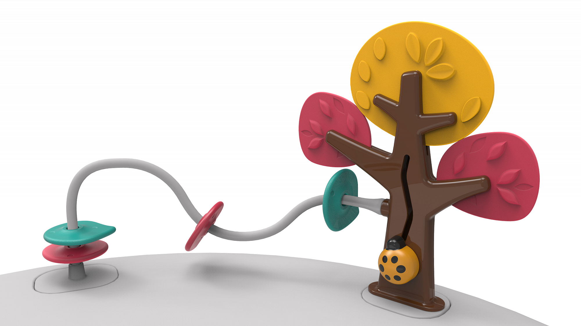 Игровой развивающий центр "Страна чудес - Расти со мной" серый с табуретками ORIBEL  322605 Серый Santreyd  - Вид №6