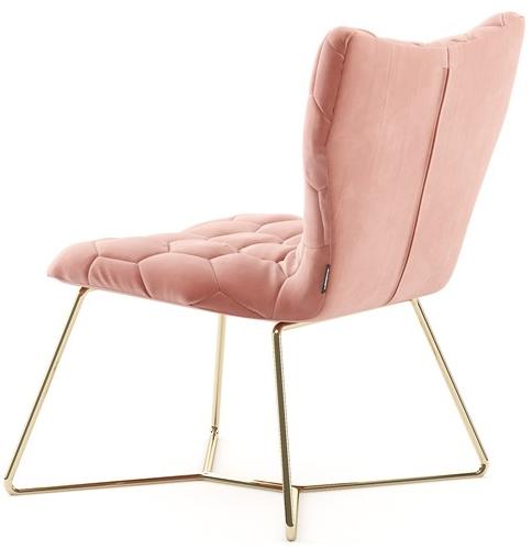 Domkapa Кресло из бархата и структура из стали, полированной золотом  Dkk30  - Вид №3