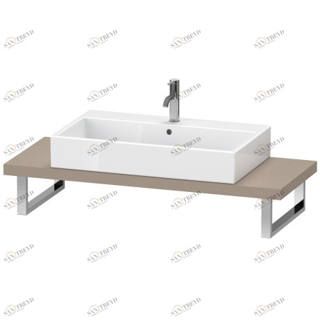 LC100C07575 Консоль для накладной и встраиваемой сверху раковины компакт, Толщина консоли 45 мм L-Cube #LC100C 480 мм Лен, декор Duravit