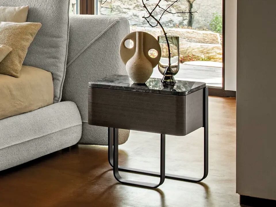 Тумбочка с деревянным ящиком и мраморным верхом Arketipo EFFETTO NOTTE ARCH-00021124 - Вид №3